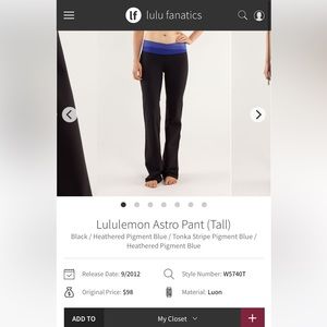COPY - Lululemon Astro pants.